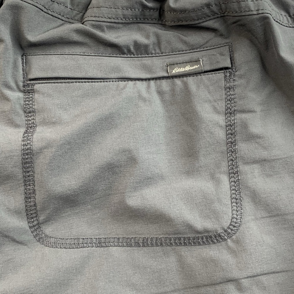 Eddie Bauer Polar Fleece‎ Lined Tech Pants Women's 14 Gray Cargo Warm Hiking - Picture 12 of 12